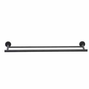 Barelli Toscana 90cm Matte Black Double Towel Bar