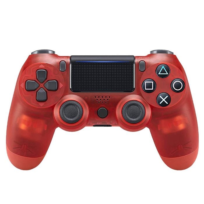Catzon Dualshock 4 Wireless Controller Compatible with PlayStation 4-Clear Red