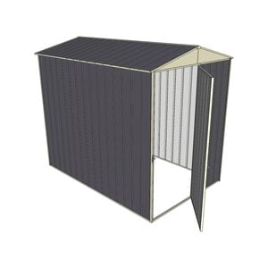 Build-a-Shed 1.5 x 2.3 x 2.3m Front Gable Single Hinged End Door Shed - Grey