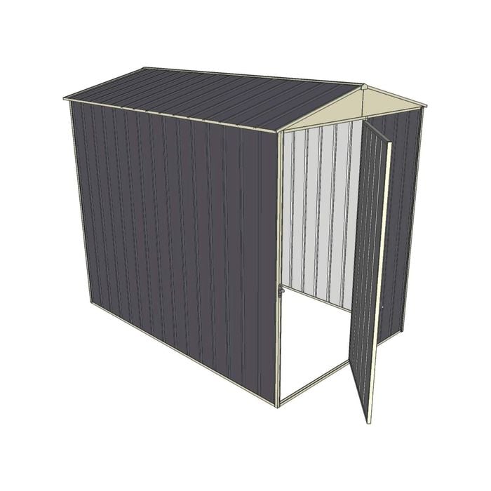 Build-a-Shed 1.5 x 2.3 x 2.3m Front Gable Single Hinged End Door Shed - Grey