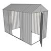 Build-a-Shed 1.5 x 3.0 x 2.3m Front Gable Single Hinged Narrow Shed with Double Sliding Doors - Zinc