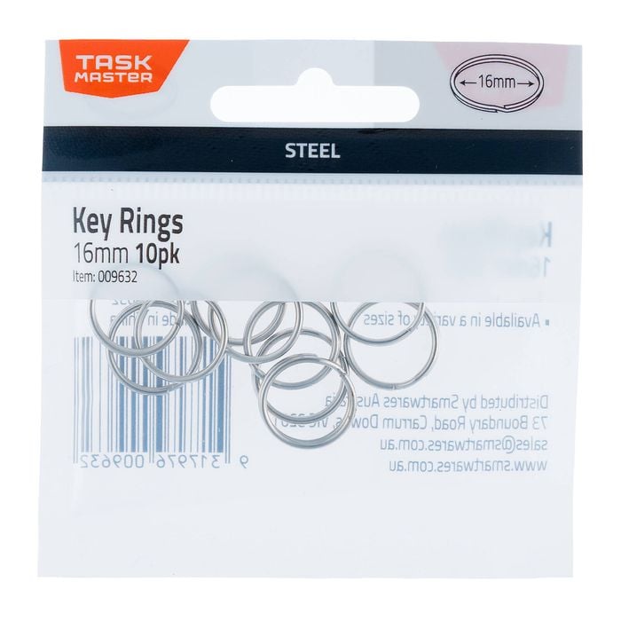 Taskmaster 16mm Key Ring - 10 Pack