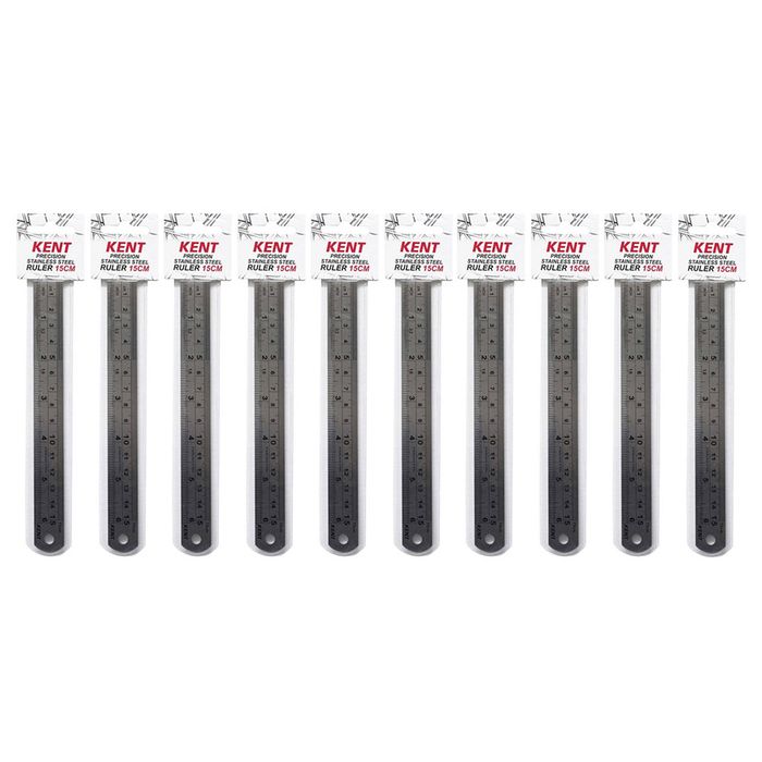 10x Kent Steel Ruler 150mm Imp/met Home/school Technical Drawing/graphic Design