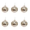 6PK Urban Pretty Leaf Baubles Hanging Decoration 8cm Green Assorted