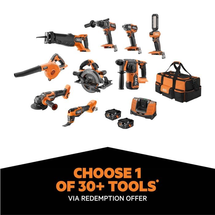 AEG 18V FUSION/Brushless 9-Piece 5.0Ah FORCE Kit