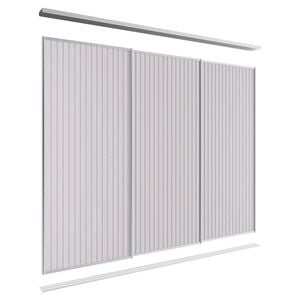 Lugna 2100 x 1801-2700mm Clear Anodised VJ Panel Wardrobe Triple Sliding Doors