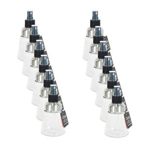12PK Glass & Co Clear Fine Mist Liquid Spray Bottle 120ml Black/Silver