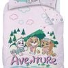 Paw Patrol Pink Friends Adventure Cotton Quilt Cover Set - Single Bed Size