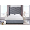 Elegant Collections King Grey Ella Winged Bed 180cm