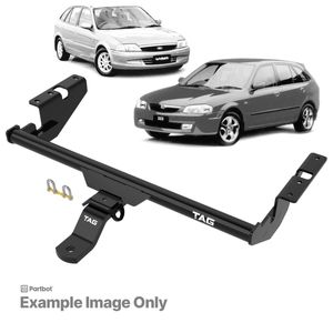 Tag Standard Duty Towbar And Universal Wiring Harness For Ford Laser (02/1999 - 2002), Mazda 323 Astina (09/1998 - 01/2001)
