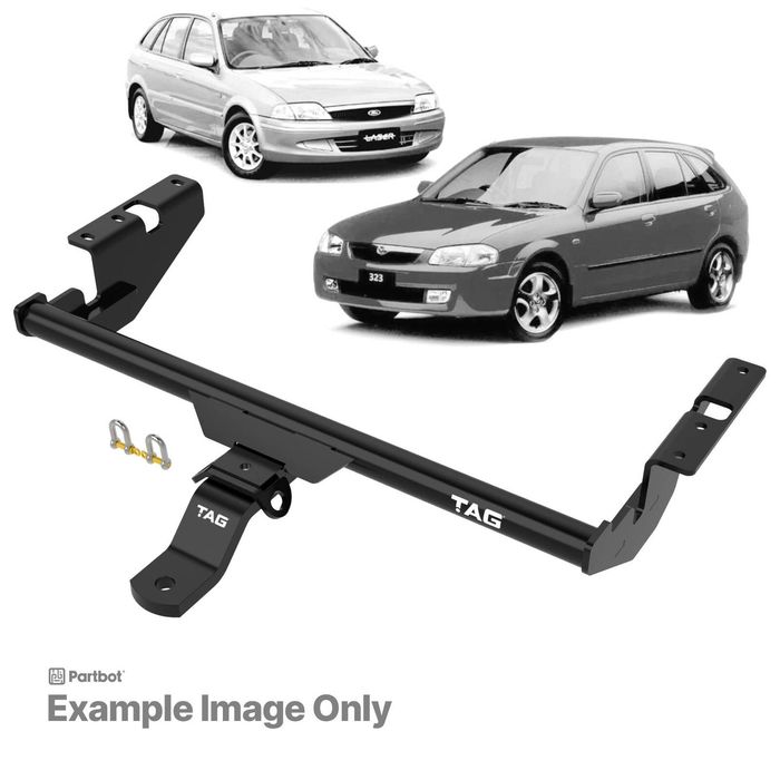 Tag Standard Duty Towbar And Universal Wiring Harness For Ford Laser (02/1999 - 2002), Mazda 323 Astina (09/1998 - 01/2001)