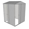 Build-a-Shed 1.5 x 1.5 x 2.3m Single Sliding Door Gable Shed with Single Sliding Side Door - Zinc