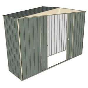 Build-a-Shed 3.0 x 0.8 x 2.3m Double Sliding Door Shed - Green