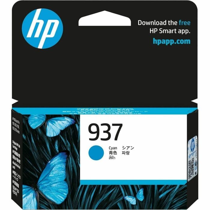 Hp 937 Original Standard Yield Inkjet Ink Cartridge - Cyan - 1 Pack - 800 Pages