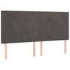 vidaXL Headboards Bedroom Furniture Bed Header Dark 4 pcs Grey 100 cm Velvet