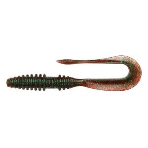 Keitech Mad Wag Mini 3.5" Scented Soft Plastic Fishing Lure 302S Plum Green Flake