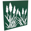 ProtectorAl 300-1200 x 300-1200mm Dark Green / Gloss White Bullrush Unframed Composite Deco Panel