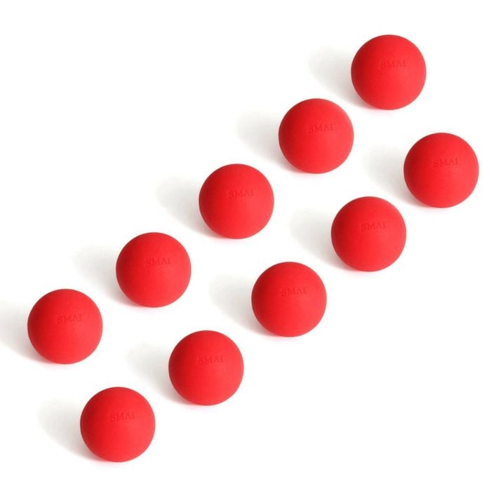 SMAI Massage Ball - Lacrosse 6.5cm - 10 Pack - Red