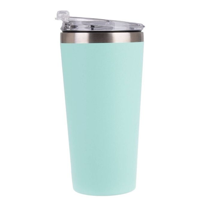 Oasis Stainless Steel Double Wall Travel Mug 480ml - Mint