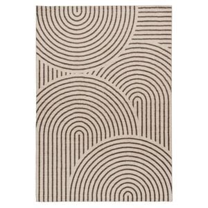 Loopsie-230cm X 160cm-corinth Dark Brown And Cream Arch Washable Rug