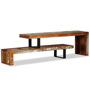 vidaXL Solid Reclaimed Wood TV Stand Home HiFi Entertainment Centre Side Unit