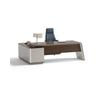 Modern Furniture ANDERS Executive Desk Reversible Return 240cm Hazelnut & Beige