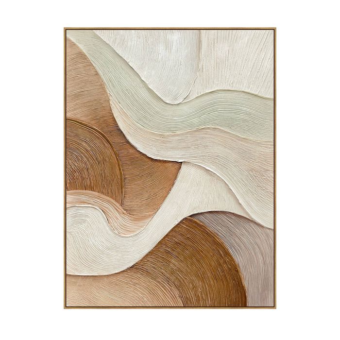 Terra Tides Hand-Painted Textured Oil Painting