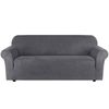 Smarcute 3 Seater Stretch Suede Soft Luxurious Fabric Sofa Cover Grey