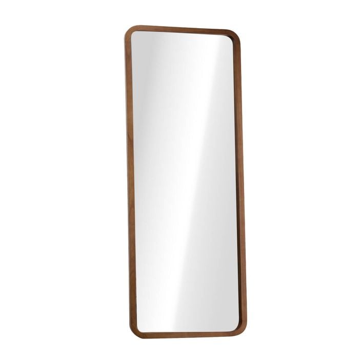 Oikiture Full Length Mirror 180x70cm Rectangle Dressing Floor Mirrors Walnut