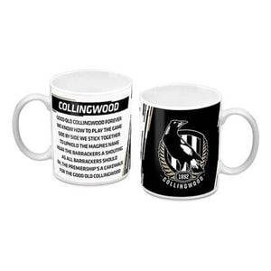 Afl Coffee Mug - Collingwood Magpies - Team Song - Cup