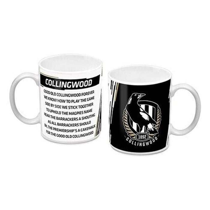 Afl Coffee Mug - Collingwood Magpies - Team Song - Cup