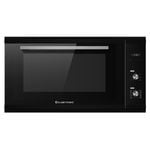 Kleenmaid 90cm 105L Black Krystal Glass And Stainless Steel Built-In Multifunction Oven