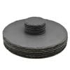 Argon Tableware Round Slate Placemats & Coasters - 12pc Kitchen Dining Table Mats Bar Drinks Coaster Protector Place Mats