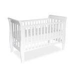 Babyhood Classic Sleigh Cot - White