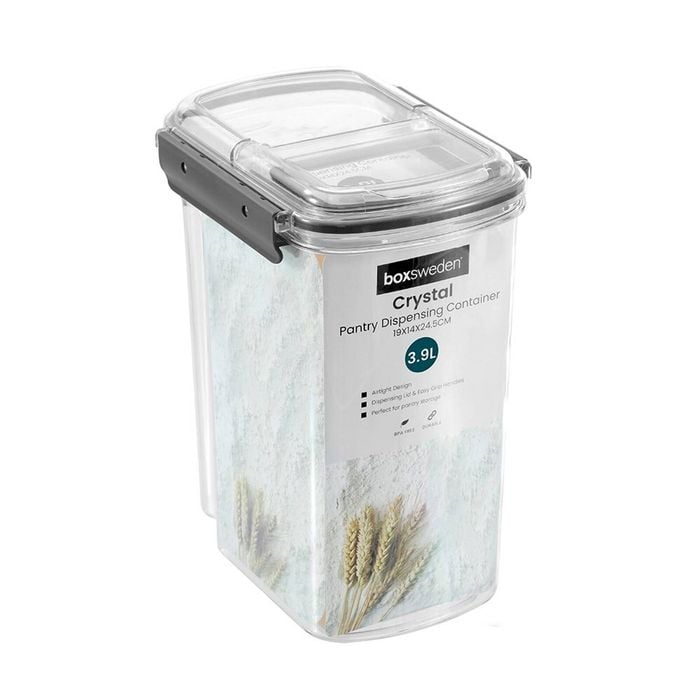 Boxsweden Crystal 3.9L/19cm Pantry Dispensing Container w/ Lid - Clear