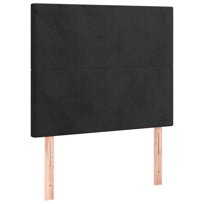 vidaXL Headboard Upholstered Wall Bed Header Black 100x5x118/128 cm Velvet