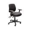 Buro Roma Mid Back Task Chair 3 Lever With Arms Black Fabric Seat And Back