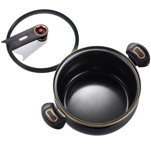 NNEOBA 7L Micro-Pressure Non-Stick Stew Pot Large Capacity Cookware Black