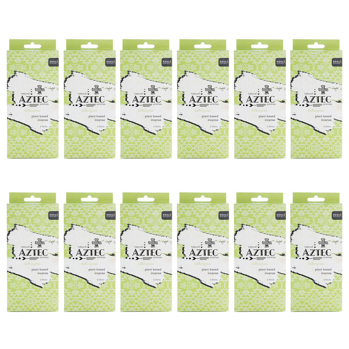 12x 6pc Wild Scents Aztec Aroma Plant Based Incense Stick Fragrance ...