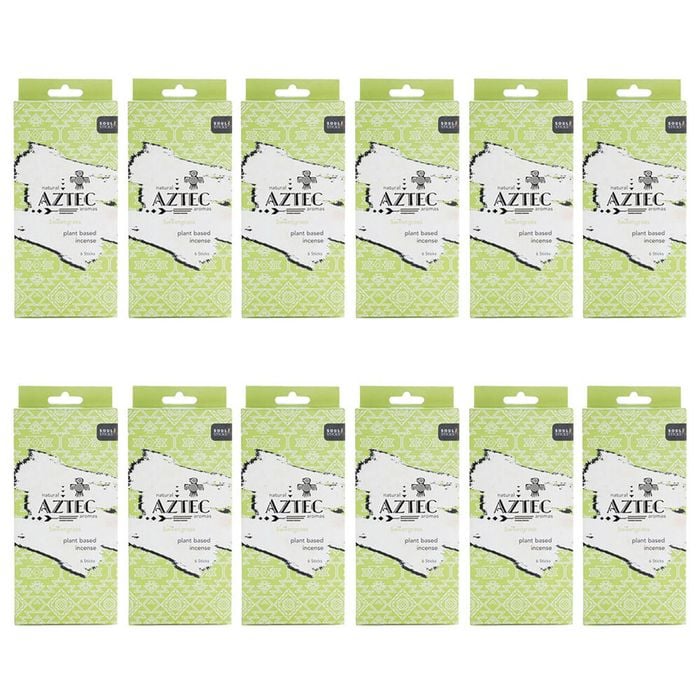12x 6pc Wild Scents Aztec Aroma Plant Based Incense Stick Fragrance Sweetgrass