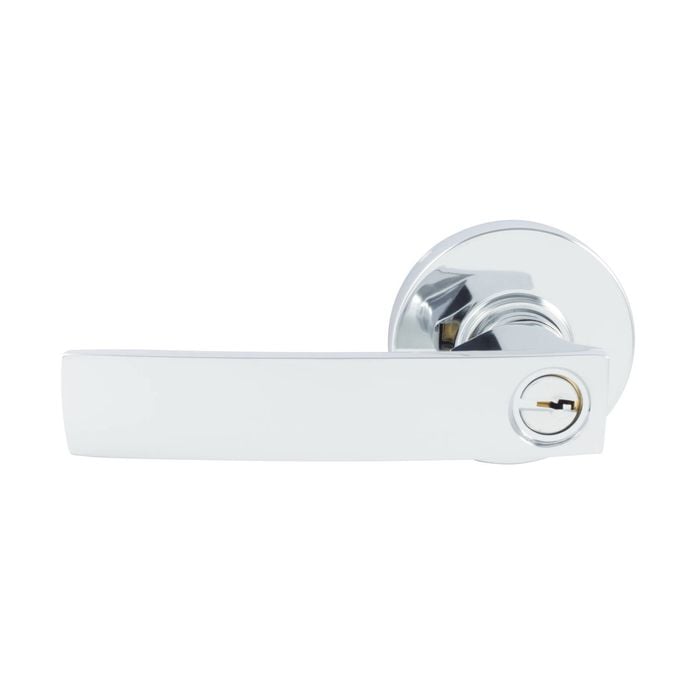 Gainsborough Neue Angular Bright Chrome Entrance Key-in-Lever Set