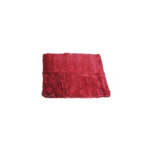 Long Hair Floor Rug Burgundy Rectangle 75cm x 100cm