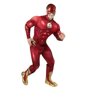 Dc Comics the Flash Deluxe Costume Dress Party Cosplay/Halloween Outfit Size L