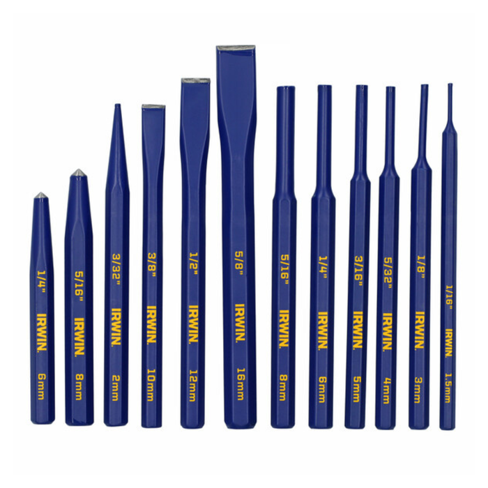 IRWIN 12 Piece Cold Chisel and Punch Set
