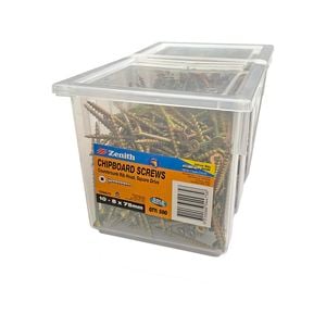 Zenith 10G x 75mm Gold Passivated Square Drive Chipboard Screw - 500 Pack