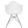 SK Designer Living | Replica Eames DAR Eiffel Chair | Plastic & Chrome - White