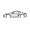 Ignite Laser Porsche 2018 718 Cayman GTS 01 Silhouette Metal Wall Art Rustic Metal 23.6inch/60cm