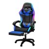 Artiss Gaming Chair Massage Office Chairs with LED Light Blue