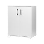 Oikiture Storage Cabinet Sideboard White 75.5cm