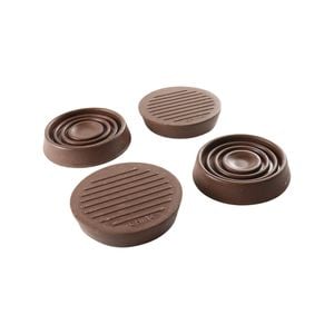 Surface Gard 37mm Brown Rubber Base Round Castor Cup - 4 Pack
